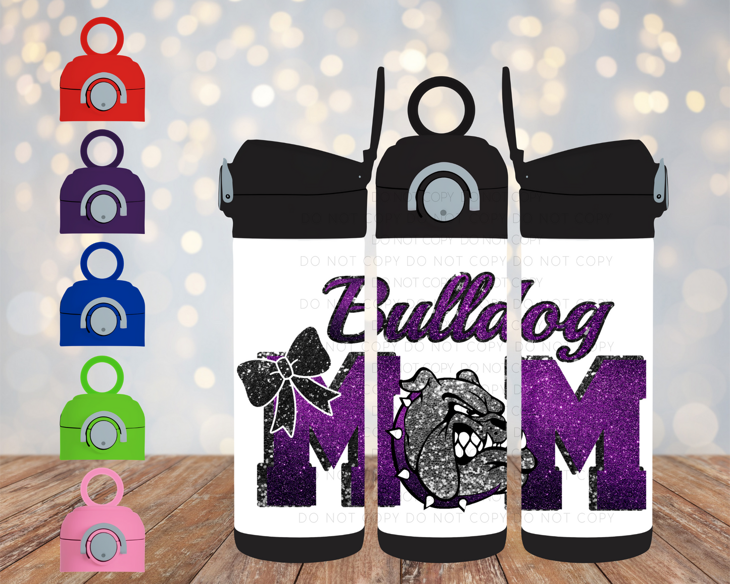 Bulldog Mom Faux Glitter