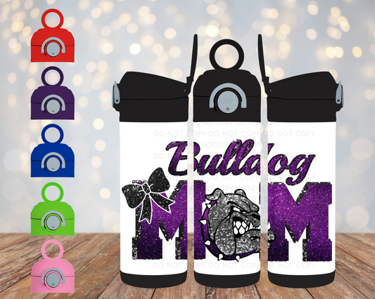 Bulldog Mom Faux Glitter