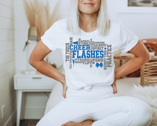 FLASHES-Flashes Cheer Word Art