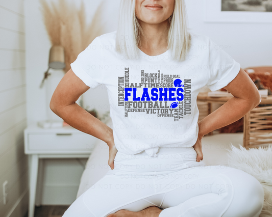 FLASHES-Flashes Football Word Art